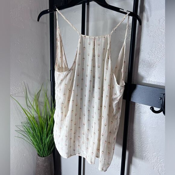 Lucky Brand 100% silk Boho Crossover Blouse size medium - Picture 11 of 14